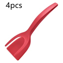 image-2 In 1 Grip And Flip Tongs Egg Spatula Tongs Clamp Pancake Fried Egg French Toast Omelet Overturned Kitchen Accessories