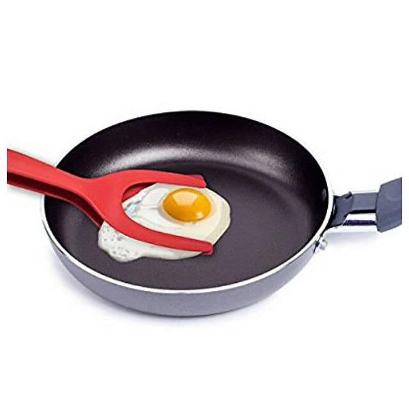 image-2 In 1 Grip And Flip Tongs Egg Spatula Tongs Clamp Pancake Fried Egg French Toast Omelet Overturned Kitchen Accessories