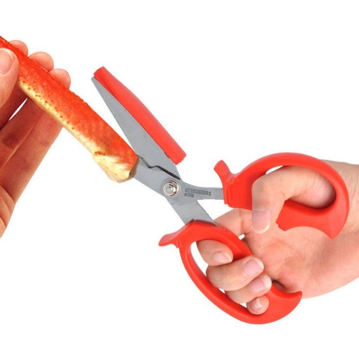 image-Crab Scissors Kitchen Cutter Lobster Crab Shell Leg Seafood Peeler Kitchen Knife Shears Vegetable Slicer Cutter Tool