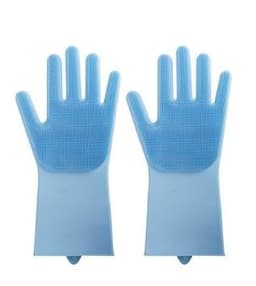 image-Silicone Heat-resistant Cleaning Brush Scrubbing Gloves