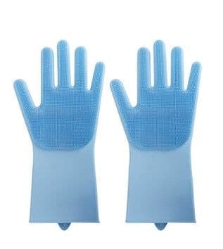 image-Silicone Heat-resistant Cleaning Brush Scrubbing Gloves