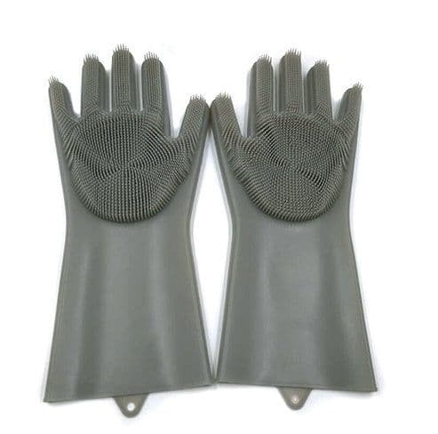 image-Silicone Heat-resistant Cleaning Brush Scrubbing Gloves