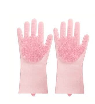 image-Silicone Heat-resistant Cleaning Brush Scrubbing Gloves