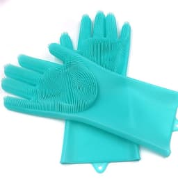 image-Silicone Heat-resistant Cleaning Brush Scrubbing Gloves