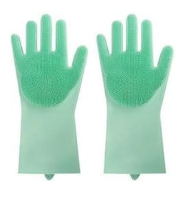 image-Silicone Heat-resistant Cleaning Brush Scrubbing Gloves