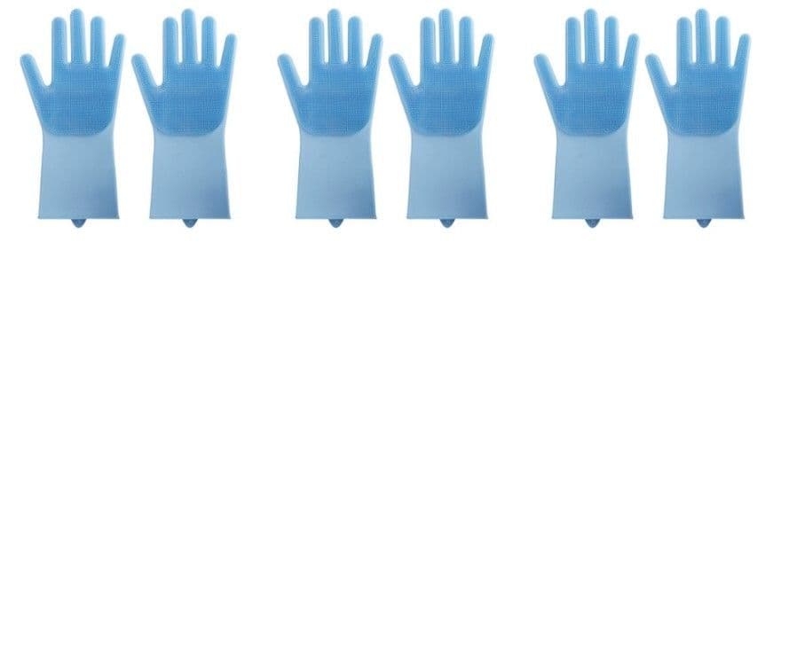image-Silicone Heat-resistant Cleaning Brush Scrubbing Gloves