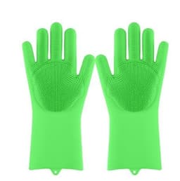 image-Silicone Heat-resistant Cleaning Brush Scrubbing Gloves