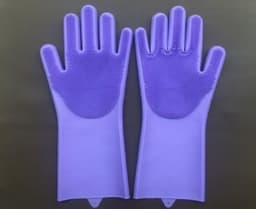 image-Silicone Heat-resistant Cleaning Brush Scrubbing Gloves