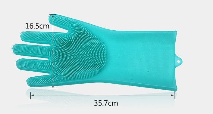 image-Silicone Heat-resistant Cleaning Brush Scrubbing Gloves