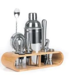 image-Stainless Steel Cocktail Shaker Ice Bucket Six-piece Set