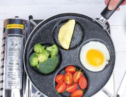 image-Egg Frying Pan Nonstick Pancake Pans 4-Cups Cookware Pancake Pan Egg Pan Suitable For Gas Stove