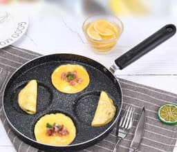 image-Egg Frying Pan Nonstick Pancake Pans 4-Cups Cookware Pancake Pan Egg Pan Suitable For Gas Stove