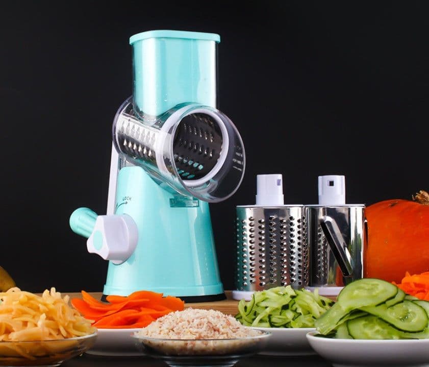 image-Manual Kitchen Accessories Multifunctional Round Mandoline Potato Slicer Vegetable Cutter Slicer Cheese Kitchen Gadgets