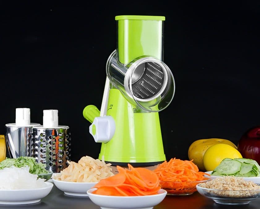 image-Manual Kitchen Accessories Multifunctional Round Mandoline Potato Slicer Vegetable Cutter Slicer Cheese Kitchen Gadgets
