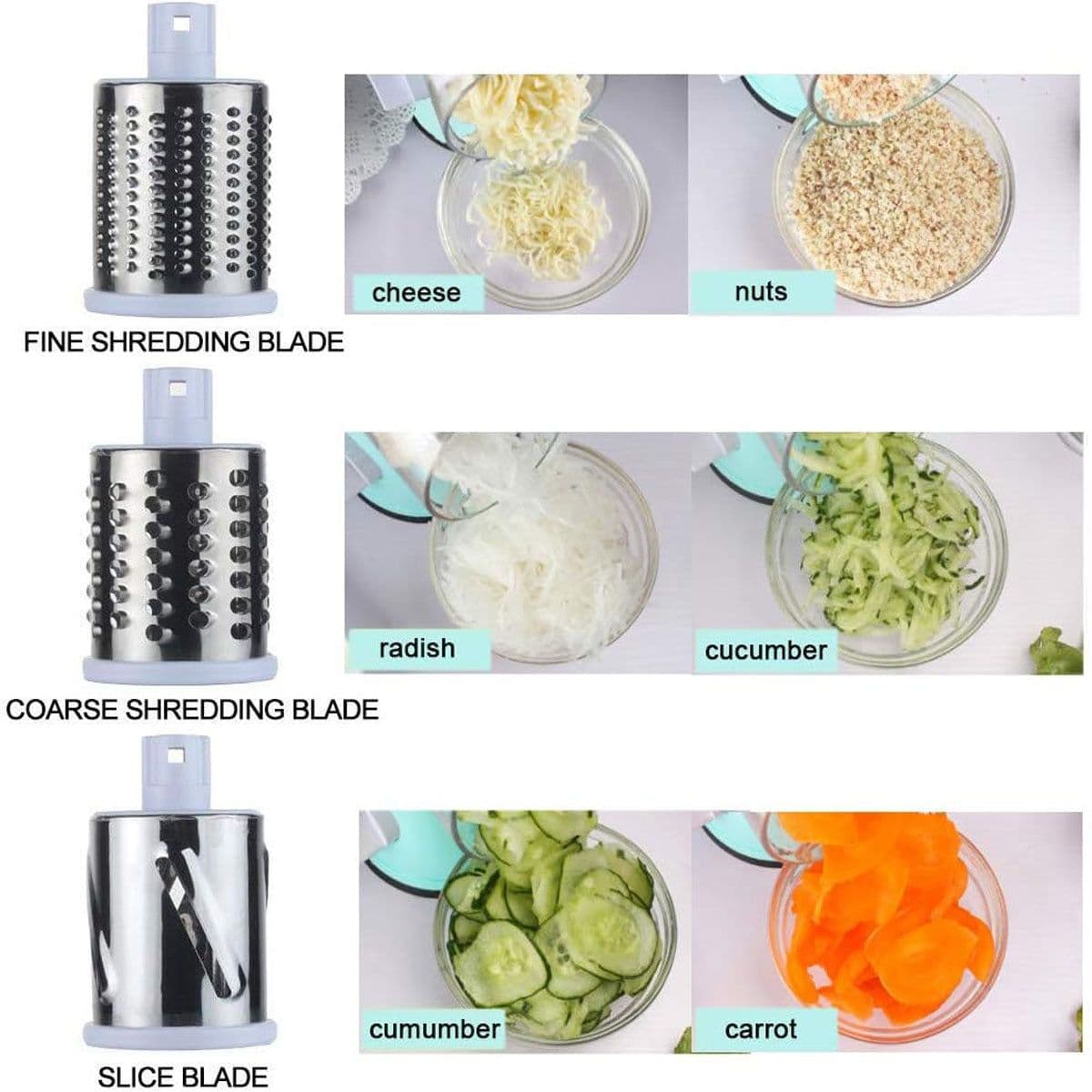 image-Manual Kitchen Accessories Multifunctional Round Mandoline Potato Slicer Vegetable Cutter Slicer Cheese Kitchen Gadgets