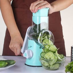 image-Manual Kitchen Accessories Multifunctional Round Mandoline Potato Slicer Vegetable Cutter Slicer Cheese Kitchen Gadgets