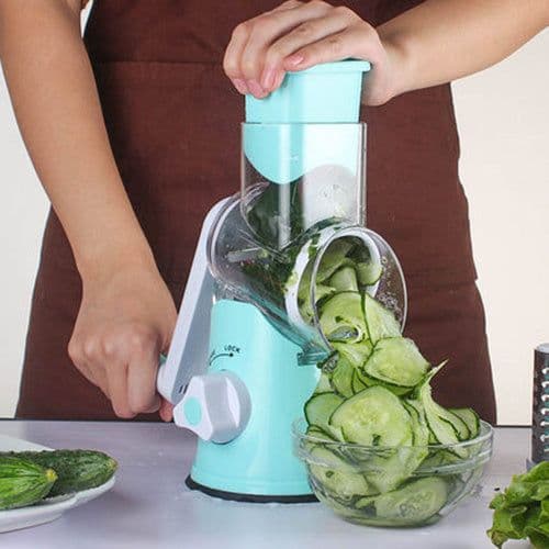image-Manual Kitchen Accessories Multifunctional Round Mandoline Potato Slicer Vegetable Cutter Slicer Cheese Kitchen Gadgets