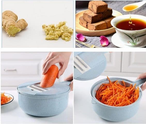 image-8 In 1 Mandoline Slicer Vegetable Slicer Potato Peeler Carrot Onion Grater With Strainer Vegetable Cutter Kitchen Accessories