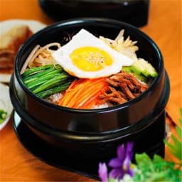 image-Korean Bibimbap Ceramic Potato Powder Boiled Instant Noodle Bowl Casserole