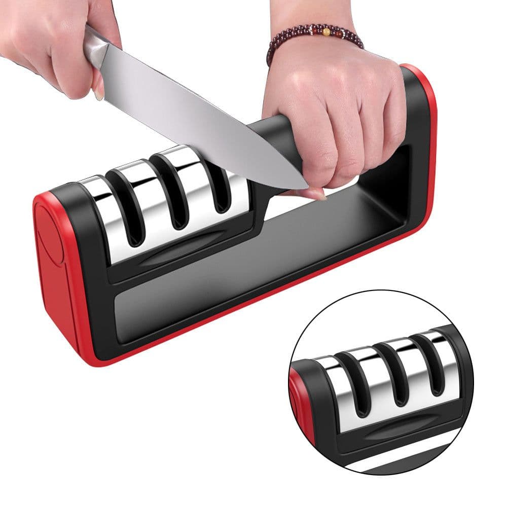 image-Professional Knife Sharpener Diamond Quick Professional 3 Stages Sharpener Knife Sharpening Tools Sharpening Stone