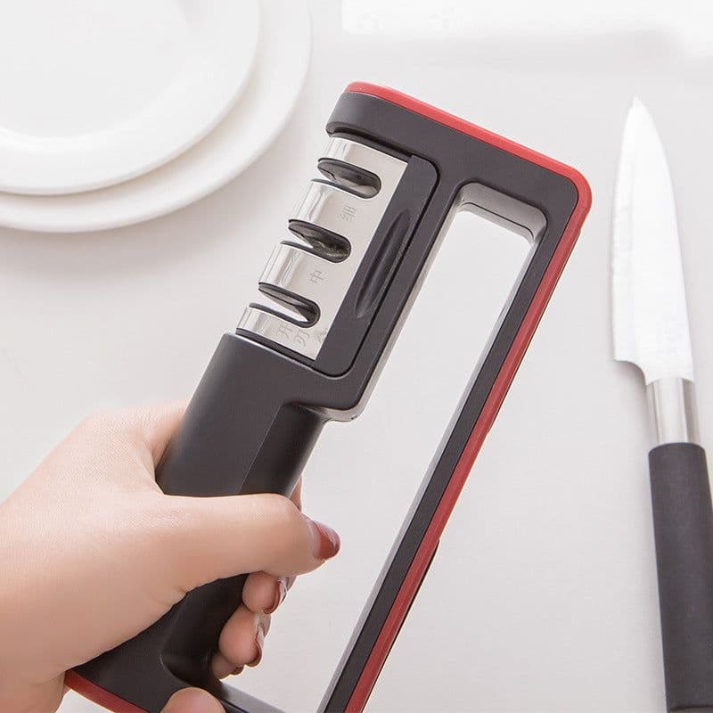 image-Professional Knife Sharpener Diamond Quick Professional 3 Stages Sharpener Knife Sharpening Tools Sharpening Stone