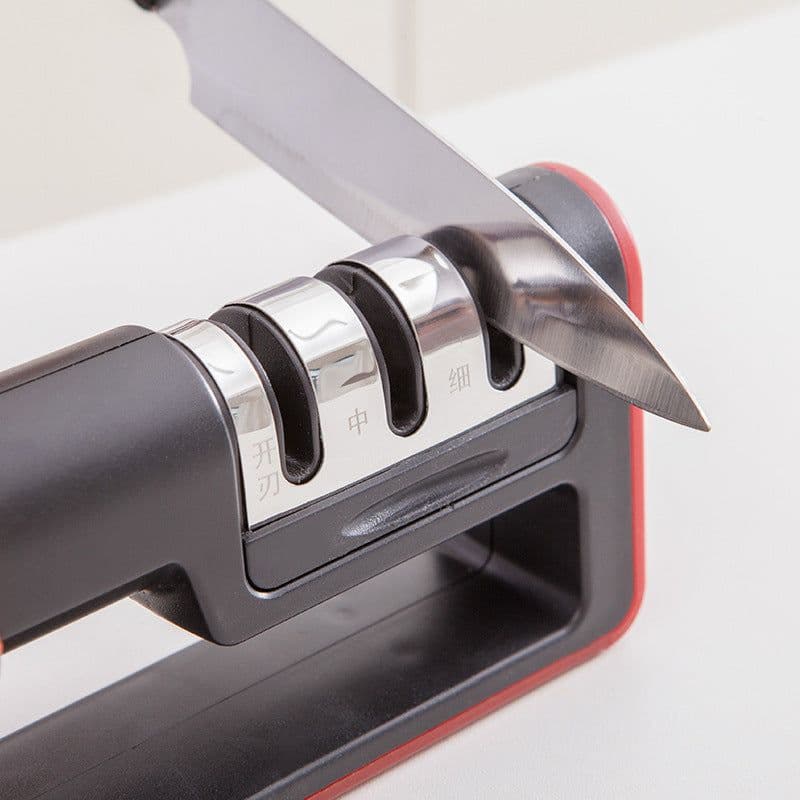 image-Professional Knife Sharpener Diamond Quick Professional 3 Stages Sharpener Knife Sharpening Tools Sharpening Stone