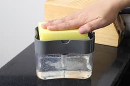 image-Multifunction Soap Dispenser Sponge Caddy Non-toxic Odorless Dispenser Kitchen Rack Creative Bathroom Washing Soap Storage Box