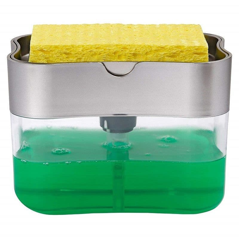 image-Multifunction Soap Dispenser Sponge Caddy Non-toxic Odorless Dispenser Kitchen Rack Creative Bathroom Washing Soap Storage Box