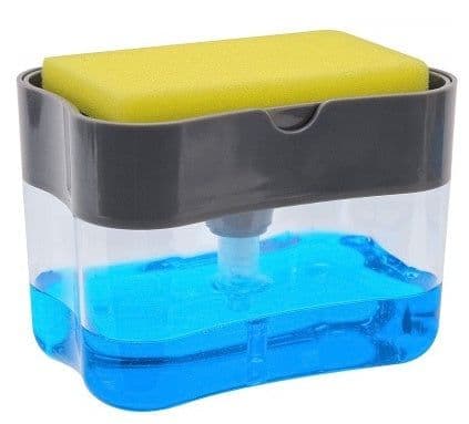 image-Multifunction Soap Dispenser Sponge Caddy Non-toxic Odorless Dispenser Kitchen Rack Creative Bathroom Washing Soap Storage Box