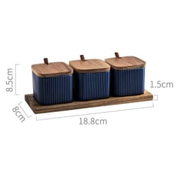 image-Household Seasoning Box Ceramic Seasoning Jar Set