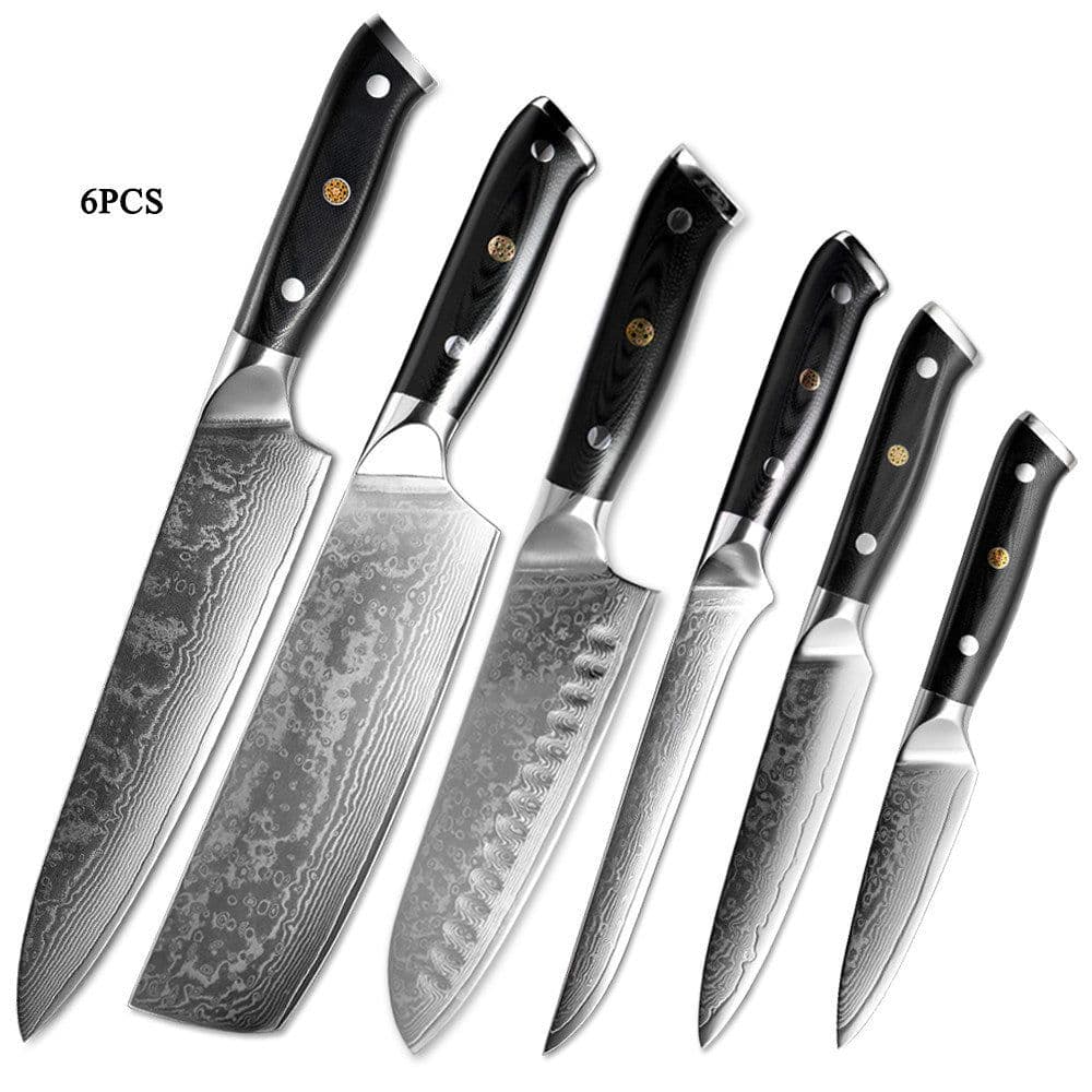 image-Japanese Damascus steel knife kitchen knife fruit knife