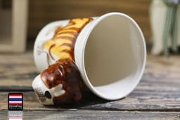 image-Animal mug Hand painted animal mug english bulldog ceramic mug
