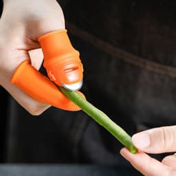 image-Silicone Thumb Knife Finger Protector Gears Cutting Vegetable Harvesting Knife Pinching Plant Blade Scissors Garden Gloves