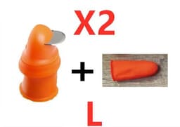 image-Silicone Thumb Knife Finger Protector Gears Cutting Vegetable Harvesting Knife Pinching Plant Blade Scissors Garden Gloves