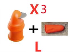image-Silicone Thumb Knife Finger Protector Gears Cutting Vegetable Harvesting Knife Pinching Plant Blade Scissors Garden Gloves
