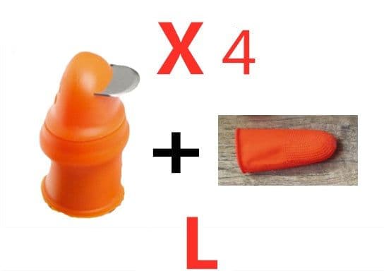 image-Silicone Thumb Knife Finger Protector Gears Cutting Vegetable Harvesting Knife Pinching Plant Blade Scissors Garden Gloves