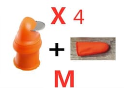 image-Silicone Thumb Knife Finger Protector Gears Cutting Vegetable Harvesting Knife Pinching Plant Blade Scissors Garden Gloves