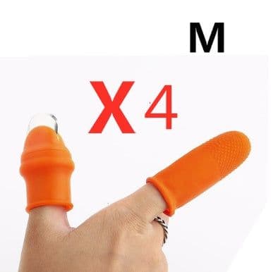 image-Silicone Thumb Knife Finger Protector Gears Cutting Vegetable Harvesting Knife Pinching Plant Blade Scissors Garden Gloves