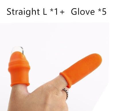 image-Silicone Thumb Knife Finger Protector Gears Cutting Vegetable Harvesting Knife Pinching Plant Blade Scissors Garden Gloves