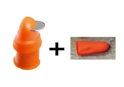 image-Silicone Thumb Knife Finger Protector Gears Cutting Vegetable Harvesting Knife Pinching Plant Blade Scissors Garden Gloves