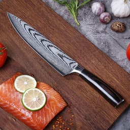 image-Damascus Knife Stainless Steel Slicing Knife