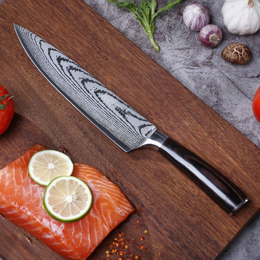 image-Damascus Knife Stainless Steel Slicing Knife