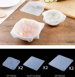 image-Food Reusable Silicone Stretch Cling Film Saran Wrap Kitchen Microwave Oven Fridge Seal Bowl Cover Pad Kitchen Tools