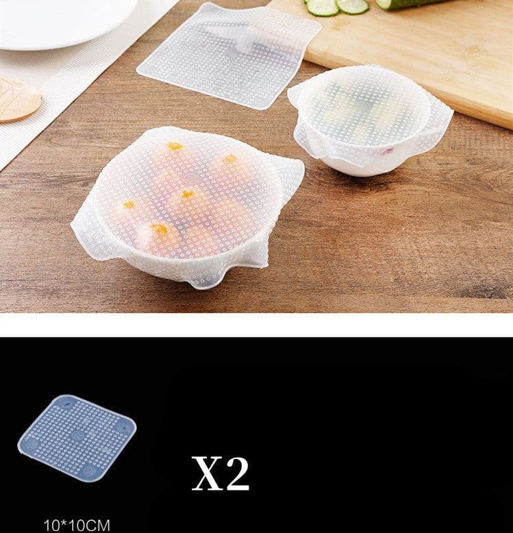 image-Food Reusable Silicone Stretch Cling Film Saran Wrap Kitchen Microwave Oven Fridge Seal Bowl Cover Pad Kitchen Tools