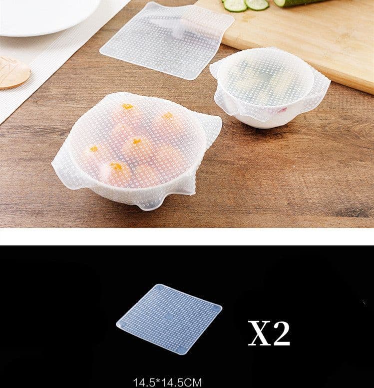 image-Food Reusable Silicone Stretch Cling Film Saran Wrap Kitchen Microwave Oven Fridge Seal Bowl Cover Pad Kitchen Tools