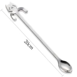 image-Coffee spoon, 304 creative stainless spoon, dessert spoon, cute cartoonhandle, hangingfeces coffee spoon