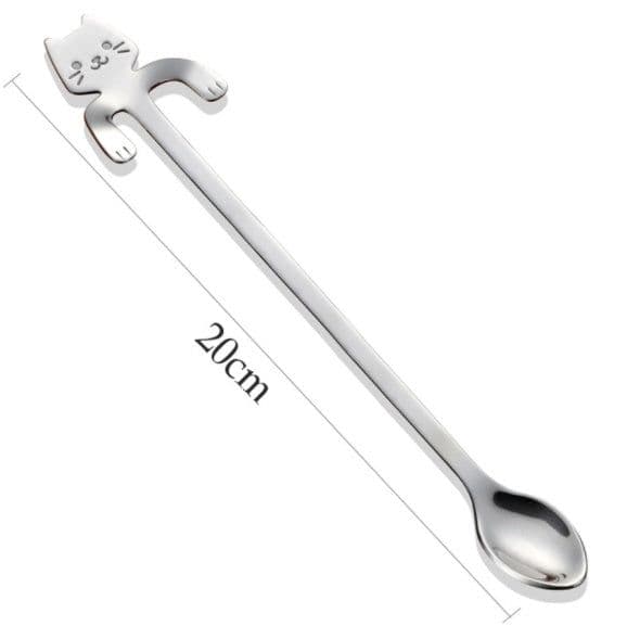 image-Coffee spoon, 304 creative stainless spoon, dessert spoon, cute cartoonhandle, hangingfeces coffee spoon
