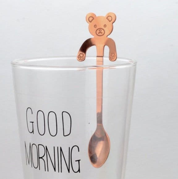 image-Coffee spoon, 304 creative stainless spoon, dessert spoon, cute cartoonhandle, hangingfeces coffee spoon