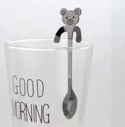 image-Coffee spoon, 304 creative stainless spoon, dessert spoon, cute cartoonhandle, hangingfeces coffee spoon