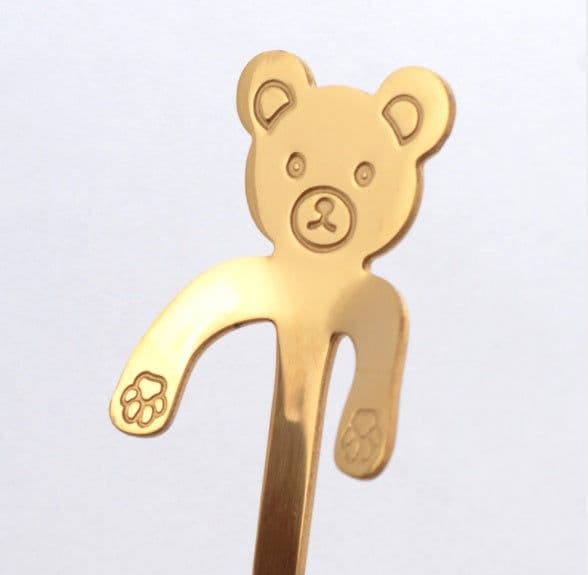 image-Coffee spoon, 304 creative stainless spoon, dessert spoon, cute cartoonhandle, hangingfeces coffee spoon
